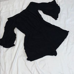 Express Black Off the Shoulder Romper ♣️
